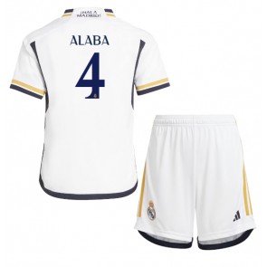 Real Madrid David Alaba #4 Domaci Dres za Dječji 2023-24 Kratak Rukavima (+ kratke hlače)